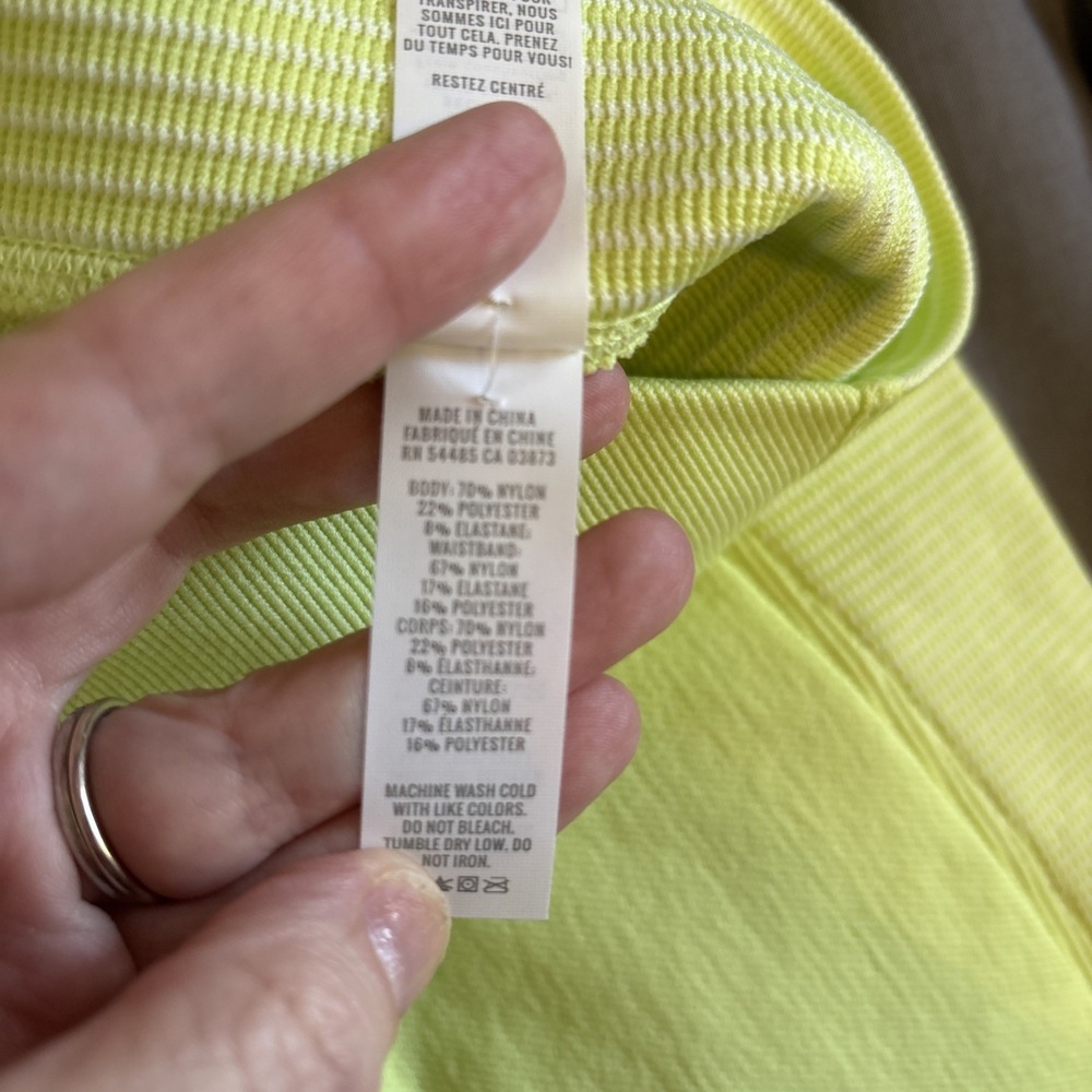 NWT OFFLINE Aerie NEON GREEN High Waisted 7/8 Leggings‎ Athleisure Size XL - Picture 8 of 8